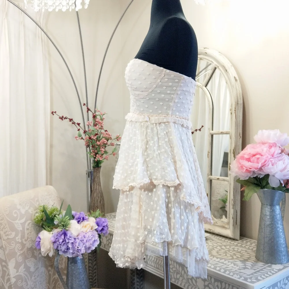 🍒NWT🍒  FP x SPELL ETHEREAL MINI BUSTIER DRESS - Picture 10 of 15